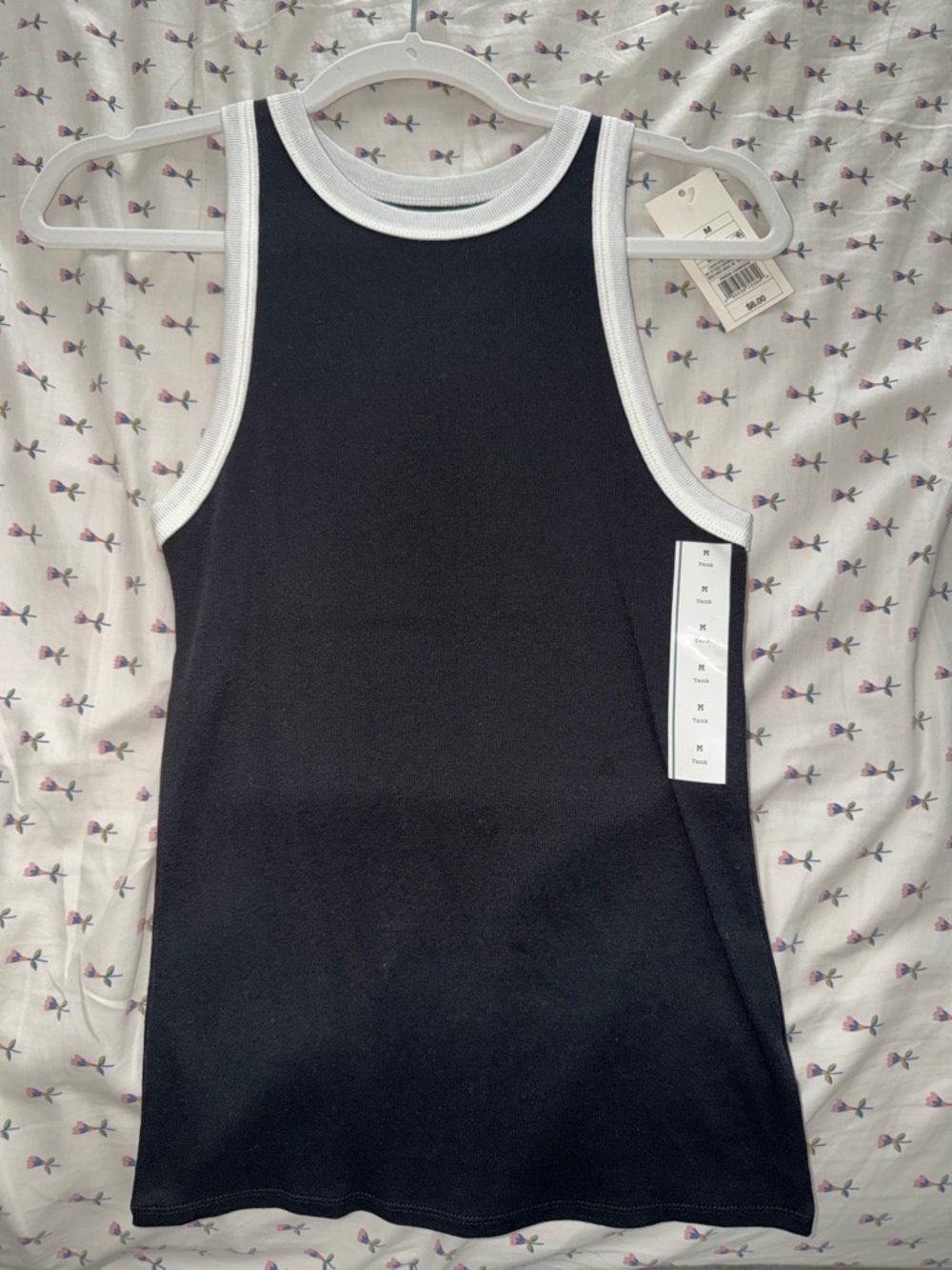 Target Black Tank Top with White Trim
